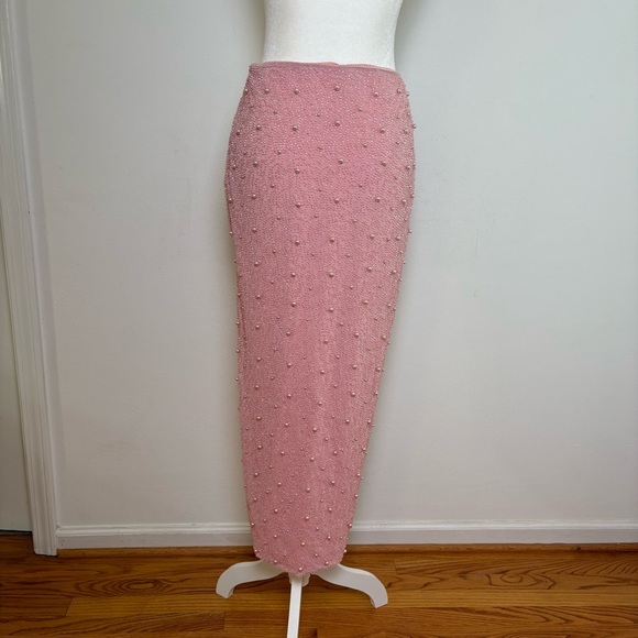OH POLLY La Desirade Bordeaux Maxi Skirt in Rose prom formal special occasion 6 - Picture 16 of 17